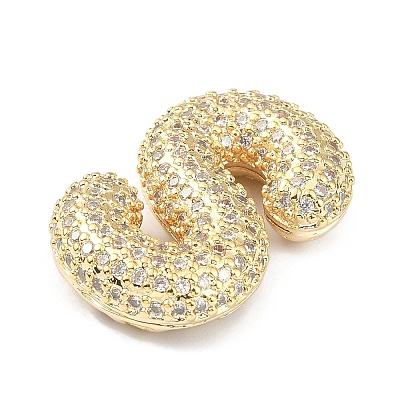 Rack Plating Brass Micro Pave Cubic Zirconia Pendants KK-Q790-01S-G-1