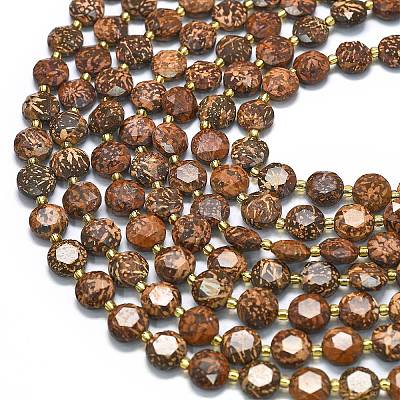 Natural Starburst Jasper Beads Strands G-C116-A136-01-1