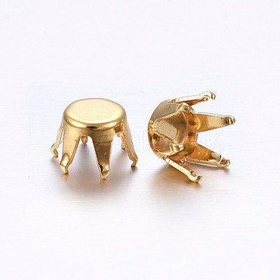 201 Stainless Steel Rhinestone Claw Settings STAS-O098-10G-05-1
