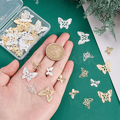 60Pcs 6 Style Brass Charms KK-FH0002-97-1