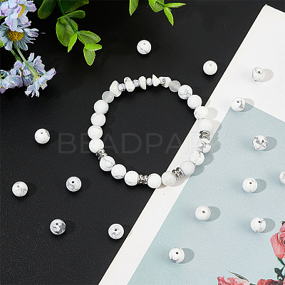 3 Strands Natural Howlite Beads Strands G-GO0001-07-1