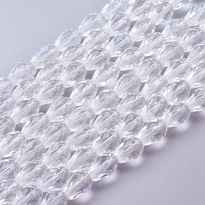 Glass Beads Strands GLAA-R024-11x8mm-12-1