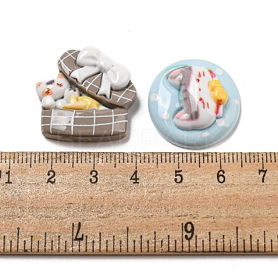 Cartoon Cat Resin Decoden Cabochons CRES-R199-05-1