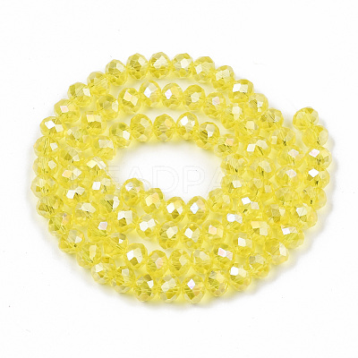 Electroplate Glass Beads Strands EGLA-A034-T8mm-B21-1