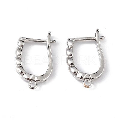 Brass Hoop Earring Findings ZIRC-L097-057P-1