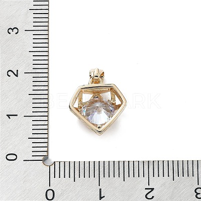 Brass with K9 Glass Pendants X-KK-Z031-10KCG-1