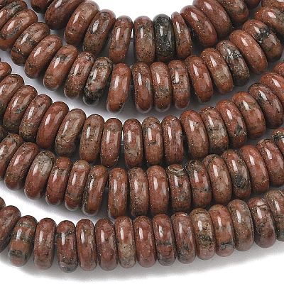 Natural Red Sesame Jasper Beads Strands G-G329-A04-3x8mm-1