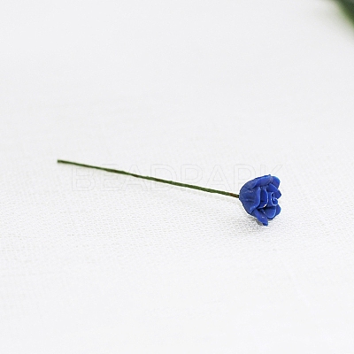 Resin Simulation Rose Model with Iron Wire PW-WG49153-02-1