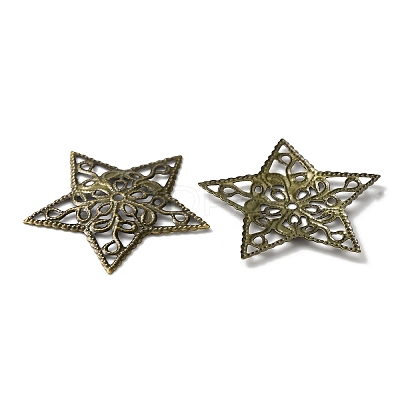 Iron Filigree Pendants IFIN-WH0071-10AB-1