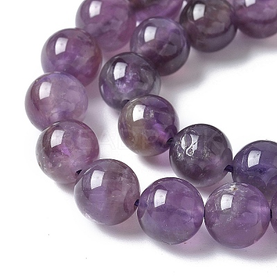 Natural Amethyst Beads Strands X-G-M445-8MM-01B-1