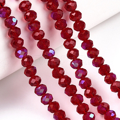 Electroplate Glass Beads Strands EGLA-A034-T4mm-L20-1
