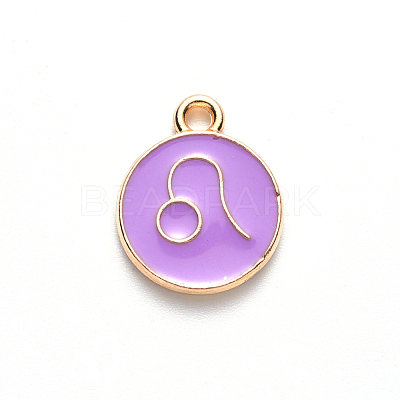 Alloy Enamel Pendants ENAM-S124-01B-01G-1