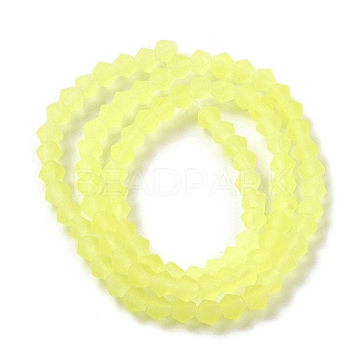 Imitate Austrian Crystal Frosted Glass Beads Strands GLAA-F029-TM3mm-B21-1