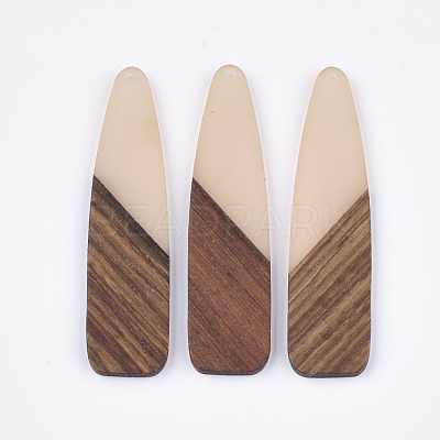 Resin & Walnut Wood Big Pendants RESI-S358-98D-1