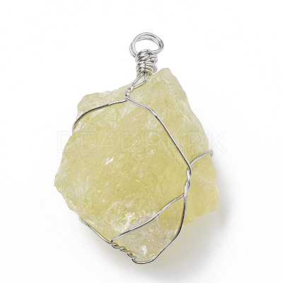 Natural Gemstone Pendants G-Q993-M-1