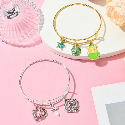 20Pcs 2 Colors Iron Bangle Making BJEW-YW0001-13-1