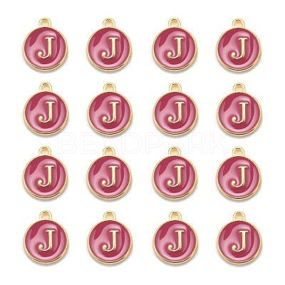 Golden Plated Alloy Enamel Charms ENAM-S118-08J-1