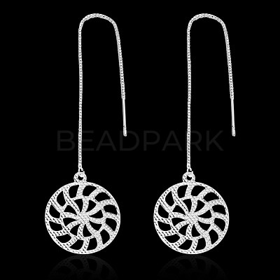 Trendy Brass Threader Earrings EJEW-BB21073-1