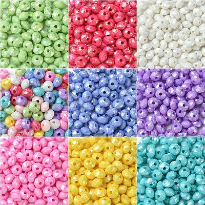 Opaque Acrylic Beads MACR-YW0003-55B-1