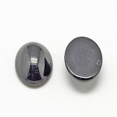 Natural Black Stone Cabochons G-R415-8x10-46-1