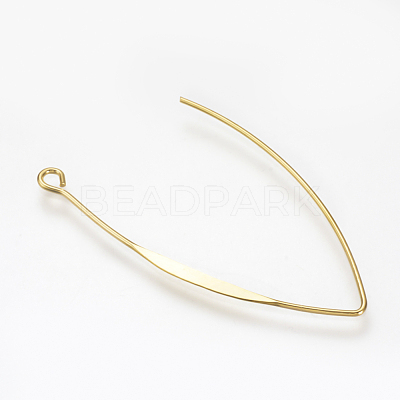 Brass Earring Hooks X-KK-T020-27G-1