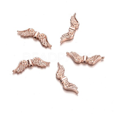 Wing Alloy Beads TIBEB-D037-02RG-RS-1