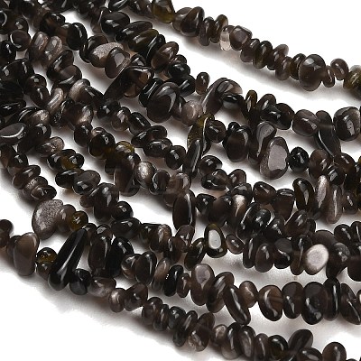 Natural Silver Sheen Obsidian Beads Strands GG-CBAE051-A03-02-1