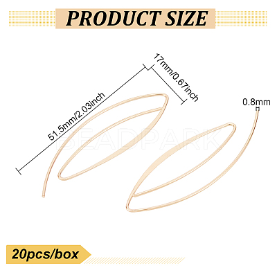 20Pcs Brass Spiral Oval Dangle Earrings EJEW-BC0001-11-1