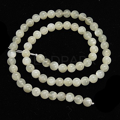 Natural White Moonstone Beads Strands LS-G-D294-6mm-1
