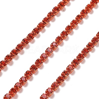 Iron Rhinestone Glass Cup Chain CH-U001-01M-1