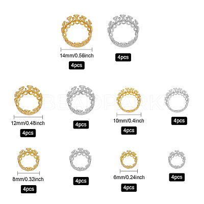 40Pcs 10 Style Brass Sew on Prong Settings KK-CA0002-52-1