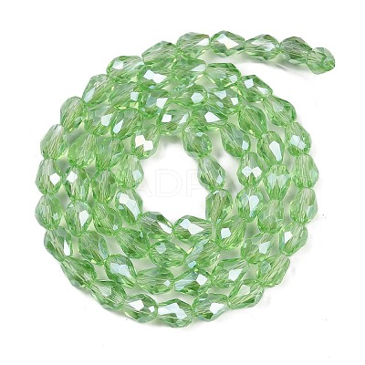 Transparent Electroplate Glass Beads Strands EGLA-N013-T6mm-B13-1