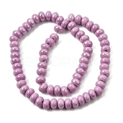 Glazed Porcelain Rondelle Beads PORC-Q001-01D-1