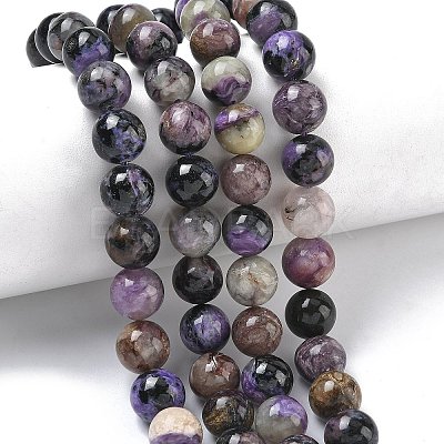 Natural Charoite Beads Strands G-C270-O03-08-1