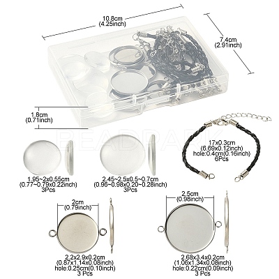 DIY Blank Dome Link Bracelet Making Kit DIY-YW0006-48-1