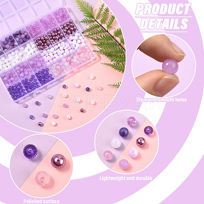 480Pcs 8 Styles Mixed Styles Acrylic Beads OACR-YW0002-68A-1