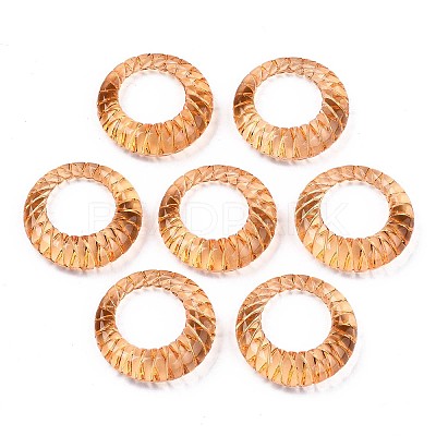 Transparent Acrylic Finger Rings RJEW-T010-05G-1
