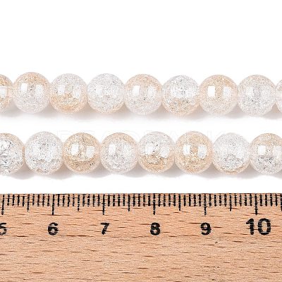 Electroplated Crackle Glass Beads Strands X-EGLA-N014-8mm-02-1