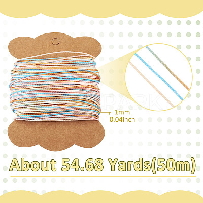 50M Gradient Color Waxed Polyester Cords YC-TADJ0001-04A-1
