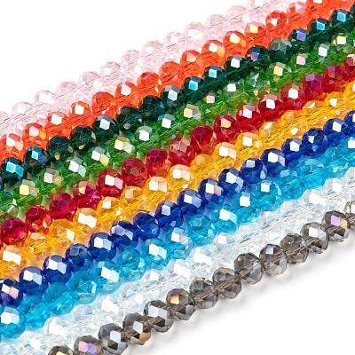 Electroplate Glass Beads Strands EGLA-X0007-01B-8mm-1