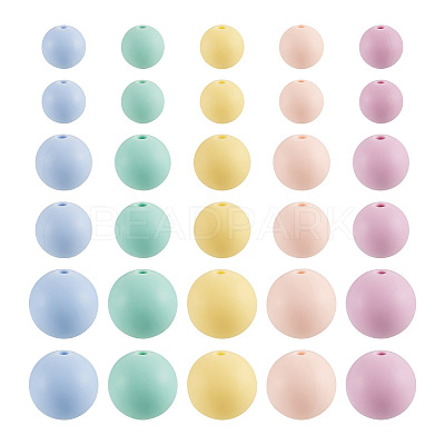 150Pcs 15 Styles Silicone Beads SIL-TA0001-25-1