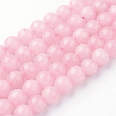 Natural Rose Quartz Bead Strands G-G735-59-8mm-1