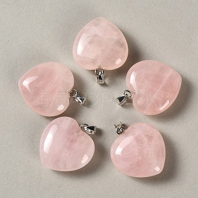 Natural Rose Quartz Pendants GG-CBAA0EE-04P-18-1