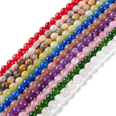 Natural Gemstone Beads Strands G-F591-03M-6mm-1
