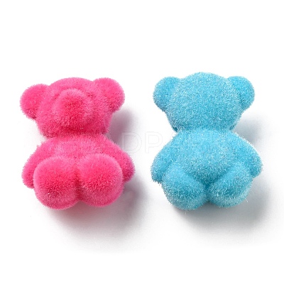 Flocky Acrylic Beads X-OACR-E020-10-1