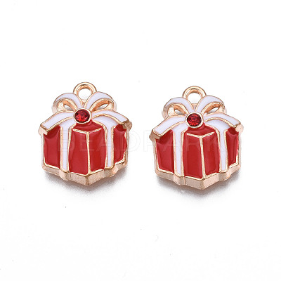 Christmas Alloy Enamel Pendants ENAM-Q442-57-1