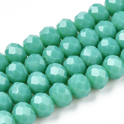 Opaque Solid Color Glass Beads Strands EGLA-A034-P6mm-D31-1