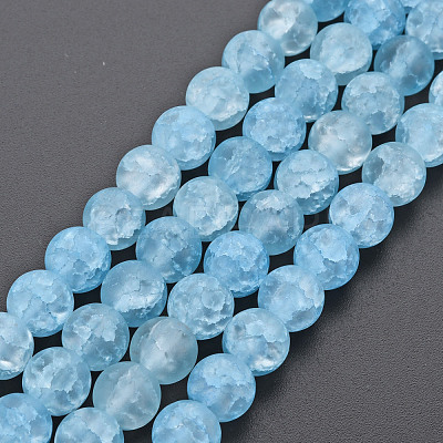Crackle Glass Beads Strands X-GLAA-S192-D-008C-1