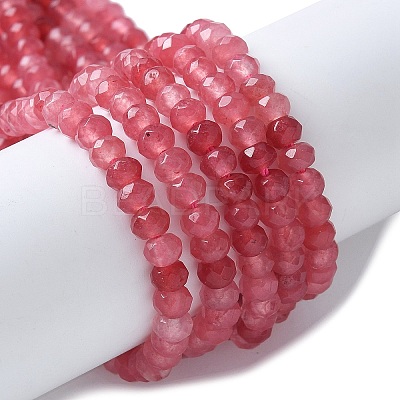 Dyed Natural Malaysia Jade Rondelle Beads Strands X-G-E316-2x4mm-62-1