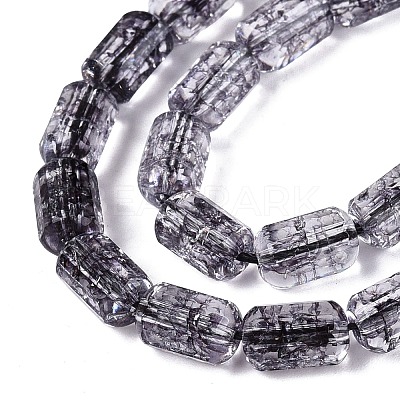 Crackle Transparent Glass Beads Strands GLAA-N068-05A-01-1